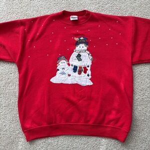 Hanes Activewear Women’s Snowmen Winter Crewneck Sweatshirt